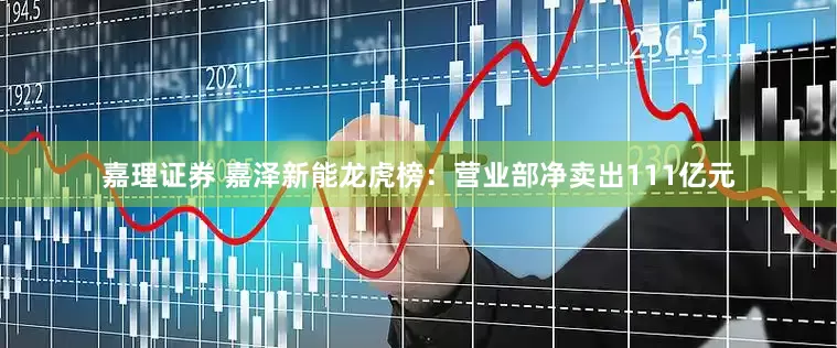 嘉理证券 嘉泽新能龙虎榜：营业部净卖出111亿元